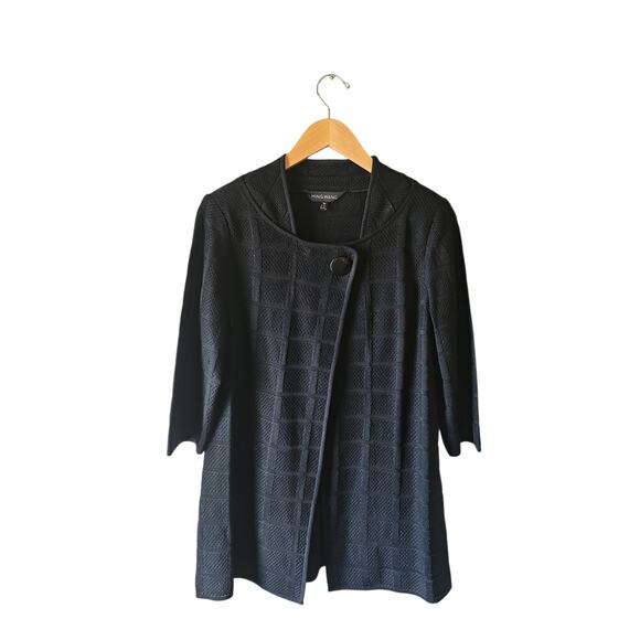 Ming Wang black sweater cardigan blazer sz medium - Picture 2 of 5